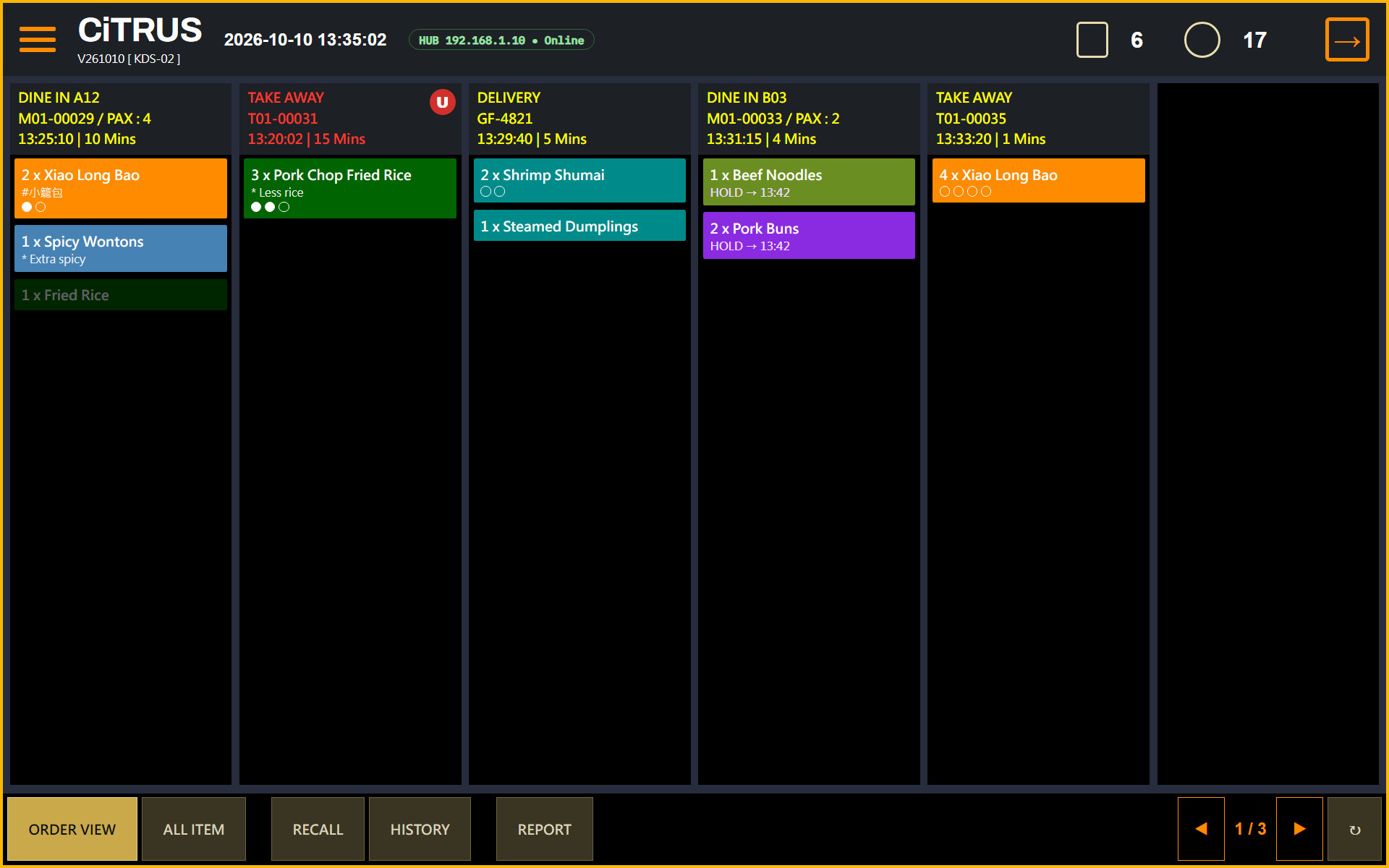 Item-key screen